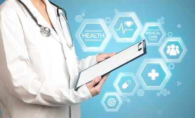 Female doctor with notepad