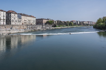 Fototapeta na wymiar Po River in Turin, Italy 