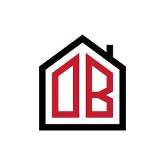 simple initial logo pentagon house