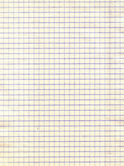 Old graph paper or notebook paper. 