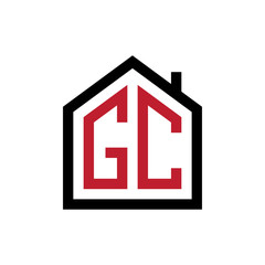 simple initial logo pentagon house