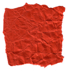 Red crinkled construction paper background.