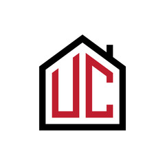 simple initial logo pentagon house