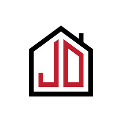 simple initial logo pentagon house