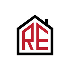 simple initial logo pentagon house