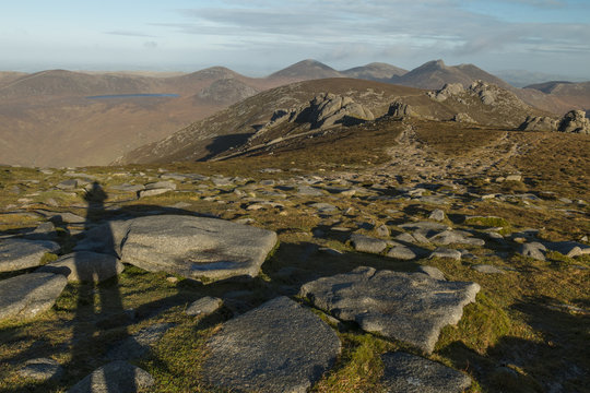 Summit of Slieve Binnian in the Morne Mountains in Northern Irel