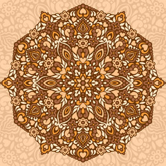 Abstract Flower Mandala. Decorative ethnic element for design.