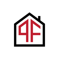 simple initial logo pentagon house