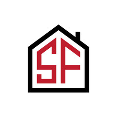 simple initial logo pentagon house