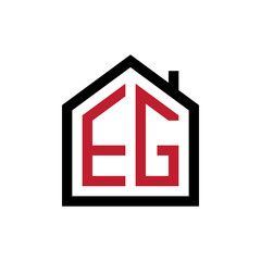 simple initial logo pentagon house