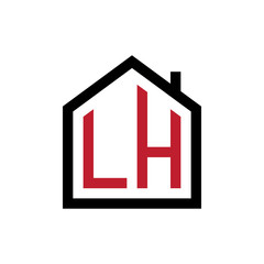 simple initial logo pentagon house