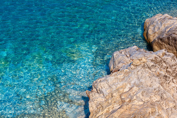 Summer Ionian sea coast, Albania.