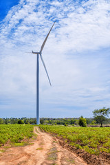 Wind turbine at daylight