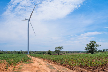 Wind turbine at daylight