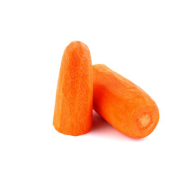 Orange carrot on a white background.