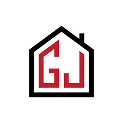 simple initial logo pentagon house