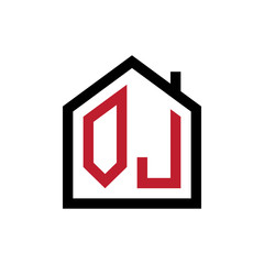 simple initial logo pentagon house