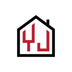 simple initial logo pentagon house