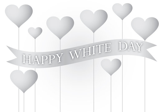 happy white day banner logo
