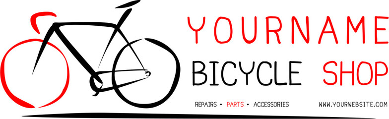 Fototapeta na wymiar bicycle or bike service shop for business logo.
