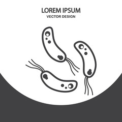 Germ icon. Simple design for web and mobile