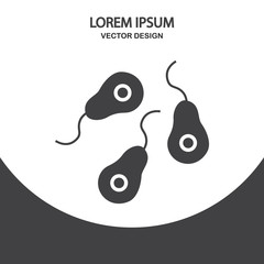 Obraz premium Germ icon. Simple design for web and mobile