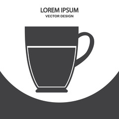 Cup of coffee icon. Simple design for web and mobile