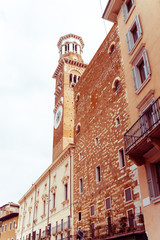 Beautiful street view of  Verona center which is a world heritag