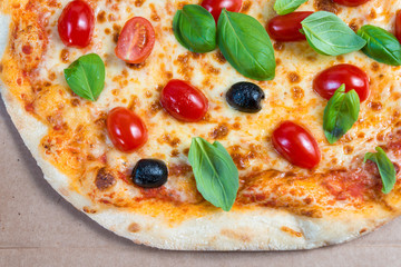 tasty pizza on a the table