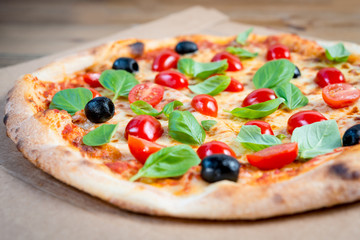 tasty pizza on a the table