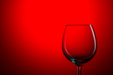 Fototapeta na wymiar Empty glass for wine