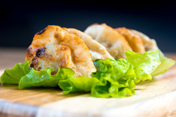 Chinese food Fried dumplings on plate