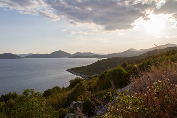 Fototapeta na wymiar Hvar island at sunset, Croatia