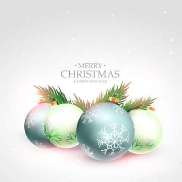 beautiful merry christmas festival greeting background with xmas