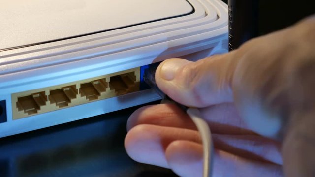 Connect the RJ45 cable to the WiFi router