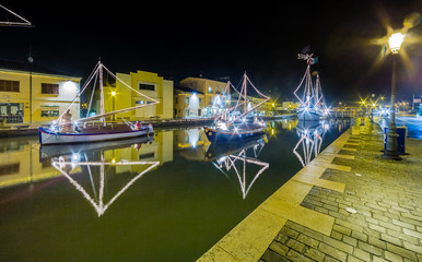 Christmas decorations, lights and Marine Crib