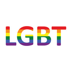 LGBT: Rainbow color calligraphy