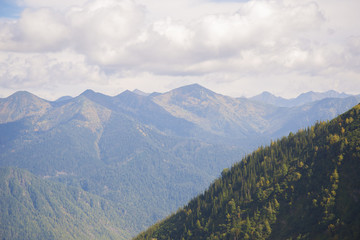 Naklejka premium The wild and desolate mountains of the Khamar-Daban.