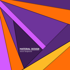 Vector material design background. Abstract creative concept layout template. For web and mobile app, paper art illustration design. style blank, poster, booklet. Motion wallpaper element. Flat ui.