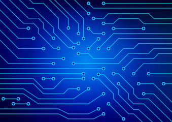 The abstract image of electrical circuits used in various devices