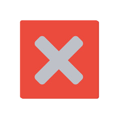 cross, remove flat icon vector
