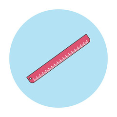 ruler flat icon vector