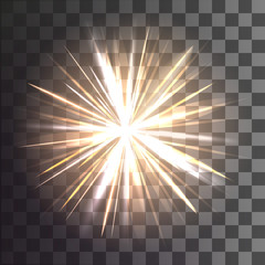 Christmas star on a transparent background