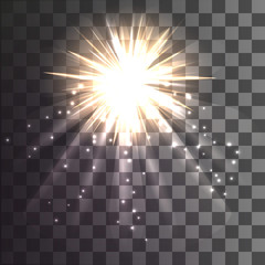 Christmas star on a transparent background