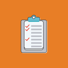 check list flat icon vector