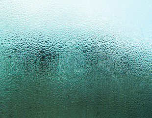 Blue background with каплей of water