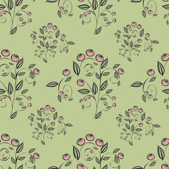 Berries Abstract seamless pattern. 