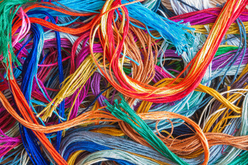 Colorful threads background