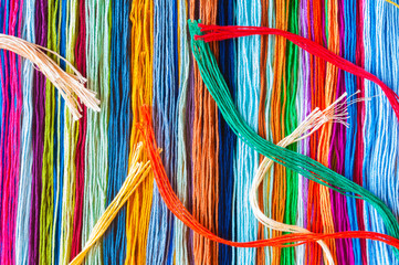 Colorful threads background