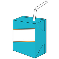 vector set of milk box